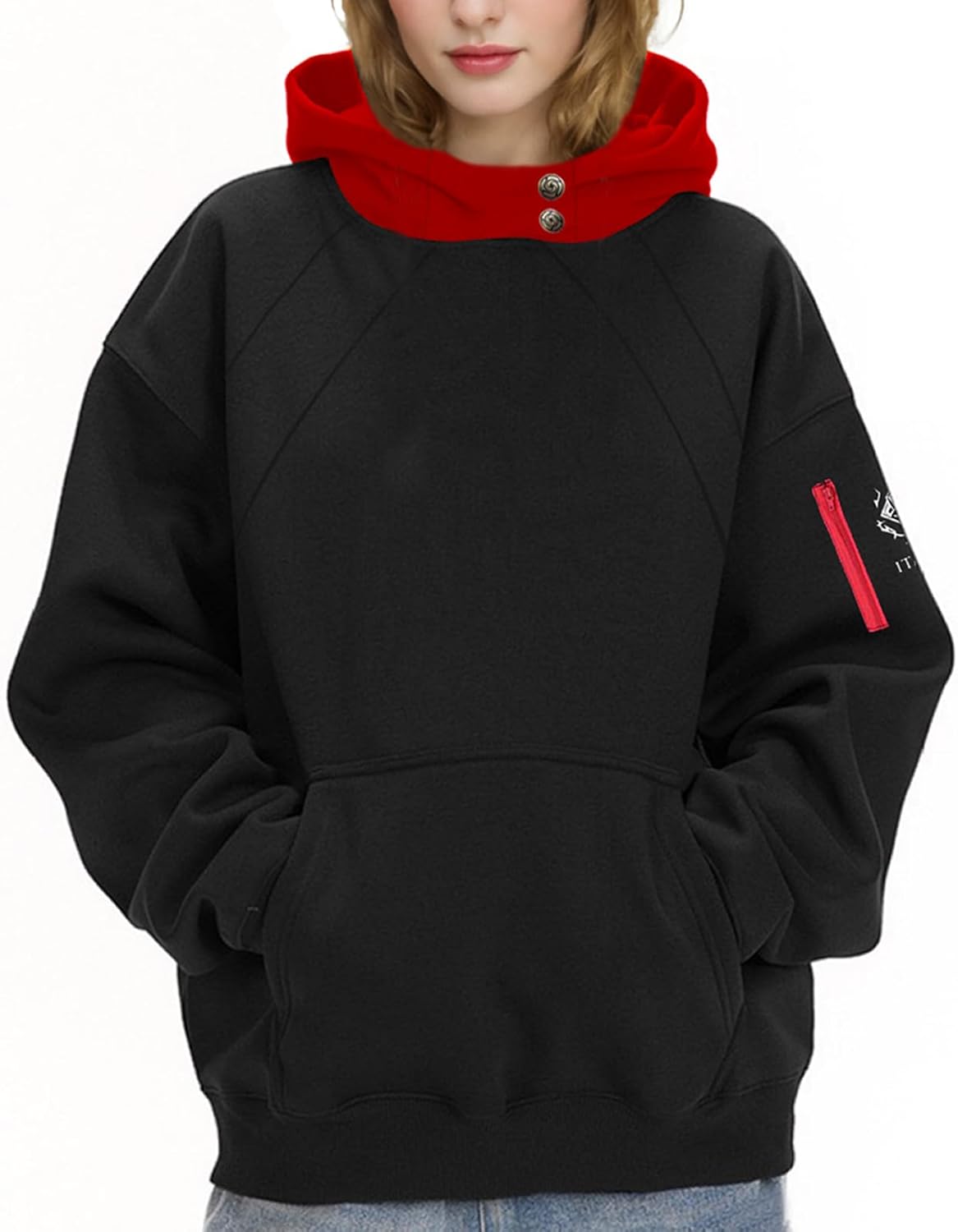 Unisex Anime Hoodie Cosplay Costume Men Black 3D Novelty Hooded Sweatshirt Pullover Jacket Outerwear Coat for Women (XL-Black)