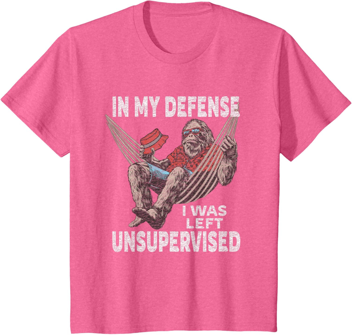 in My Defense I was Left Unsupervised Graphic Funny Saying T-Shirt
