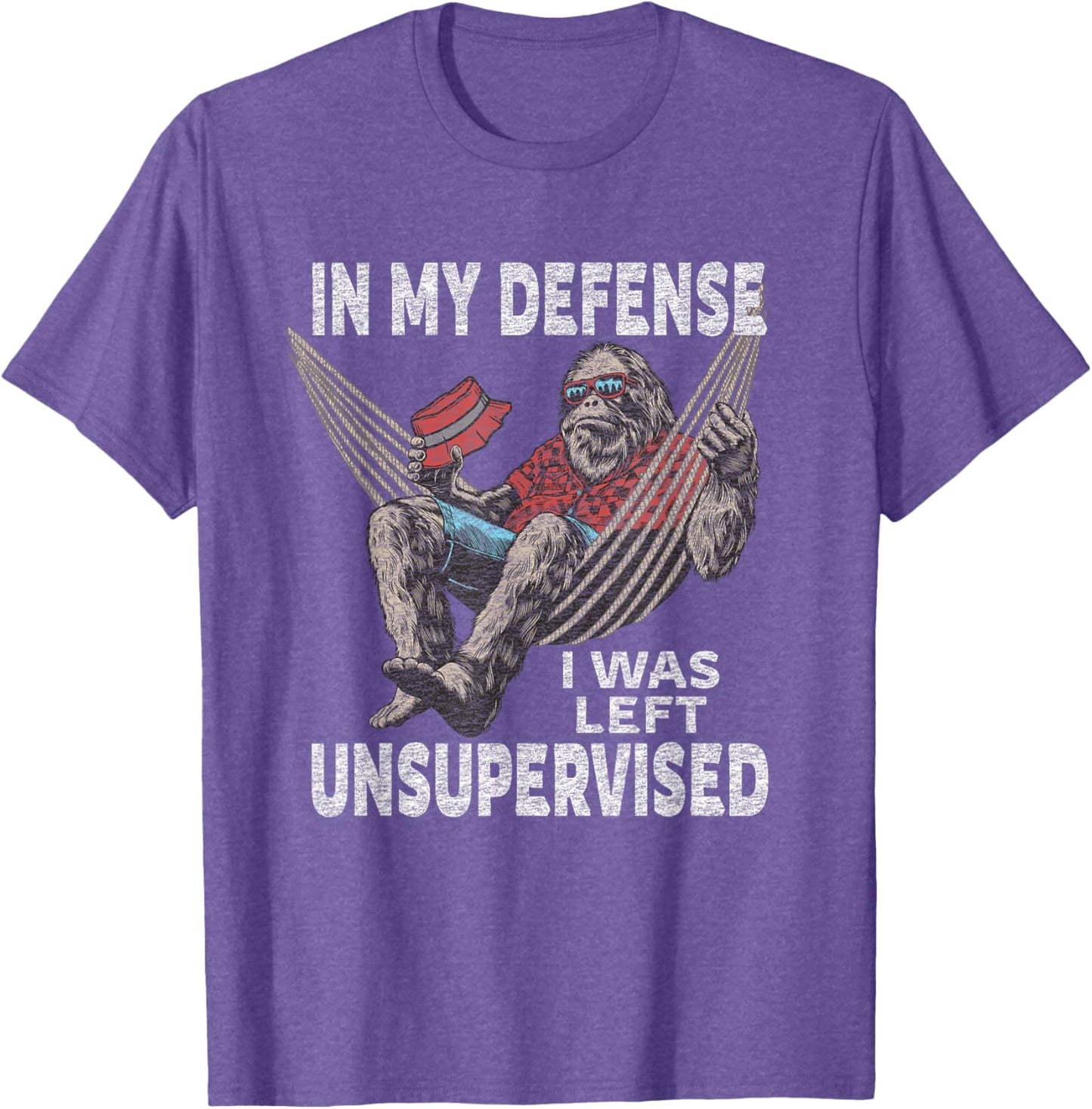 in My Defense I was Left Unsupervised Graphic Funny Saying T-Shirt