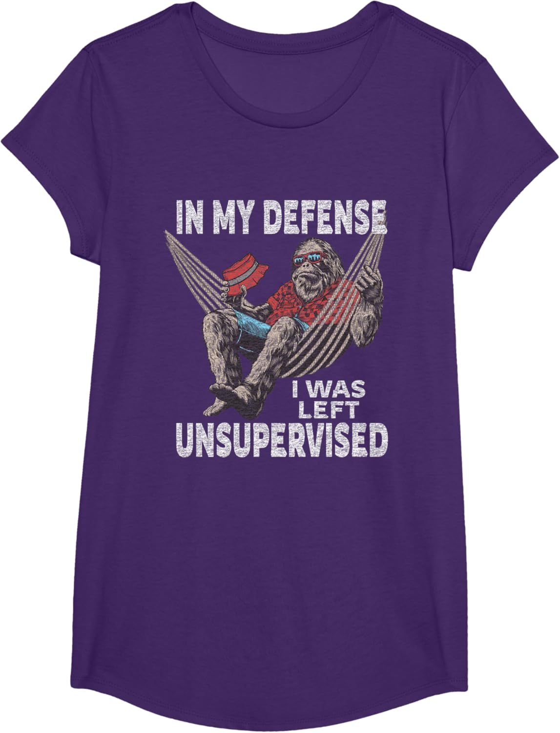 in My Defense I was Left Unsupervised Graphic Funny Saying T-Shirt