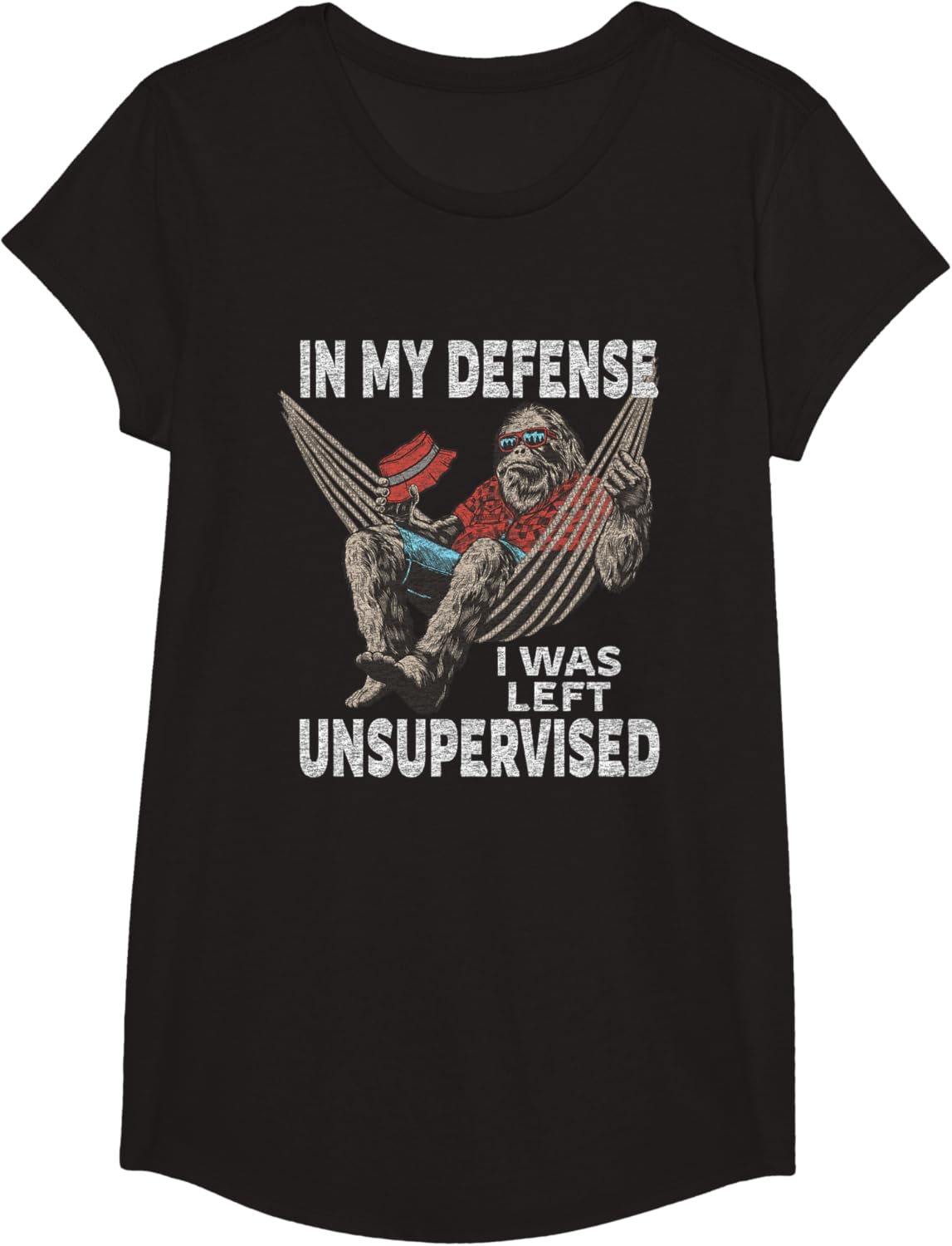 in My Defense I was Left Unsupervised Graphic Funny Saying T-Shirt