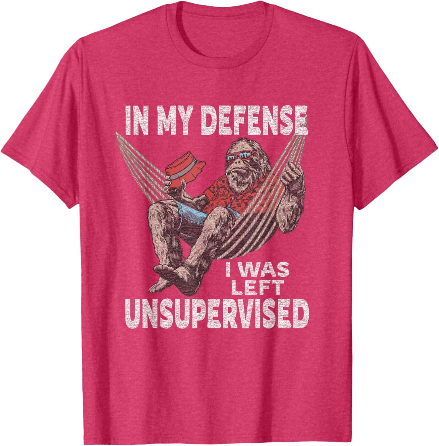 in My Defense I was Left Unsupervised Graphic Funny Saying T-Shirt