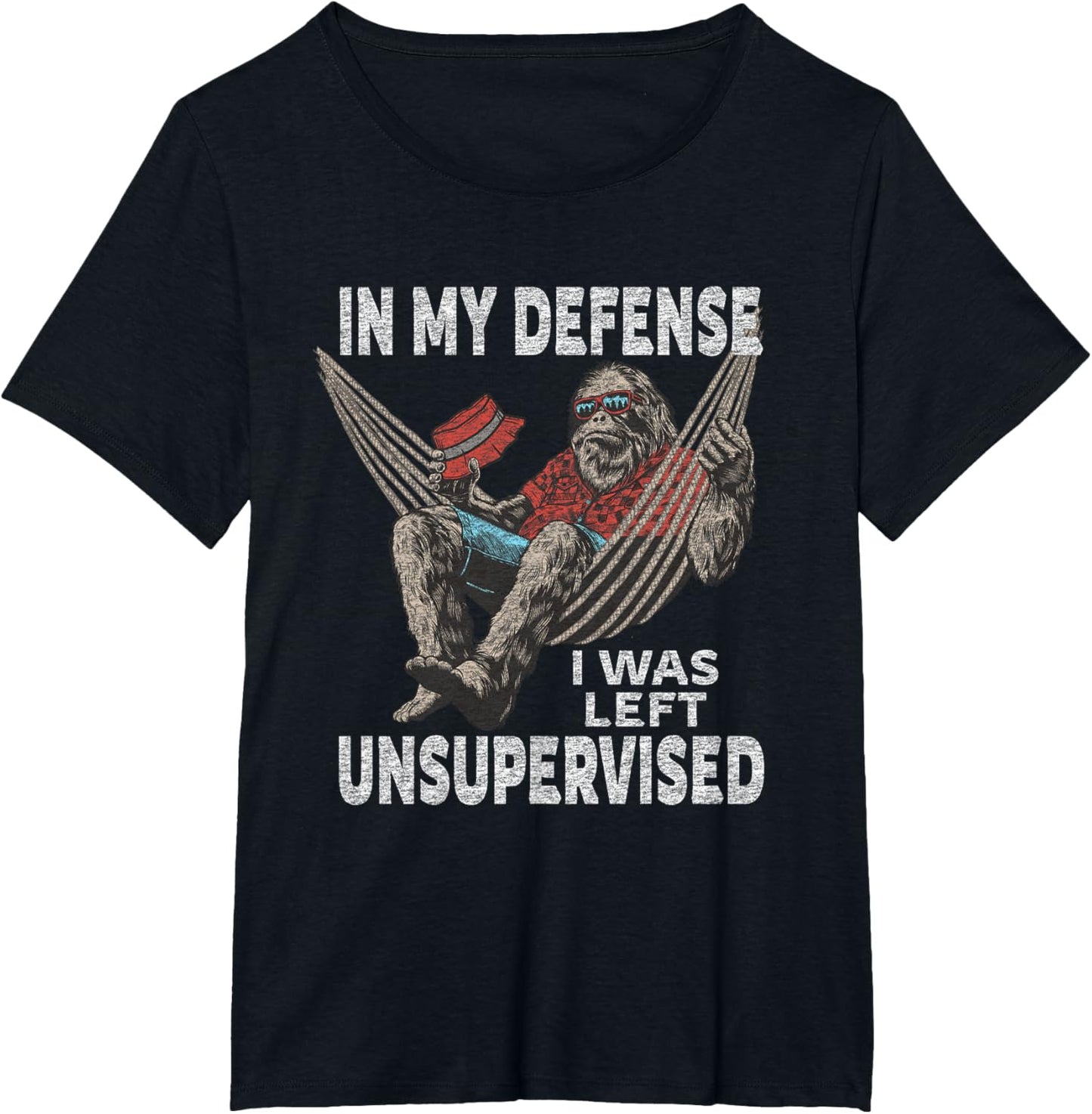 in My Defense I was Left Unsupervised Graphic Funny Saying T-Shirt