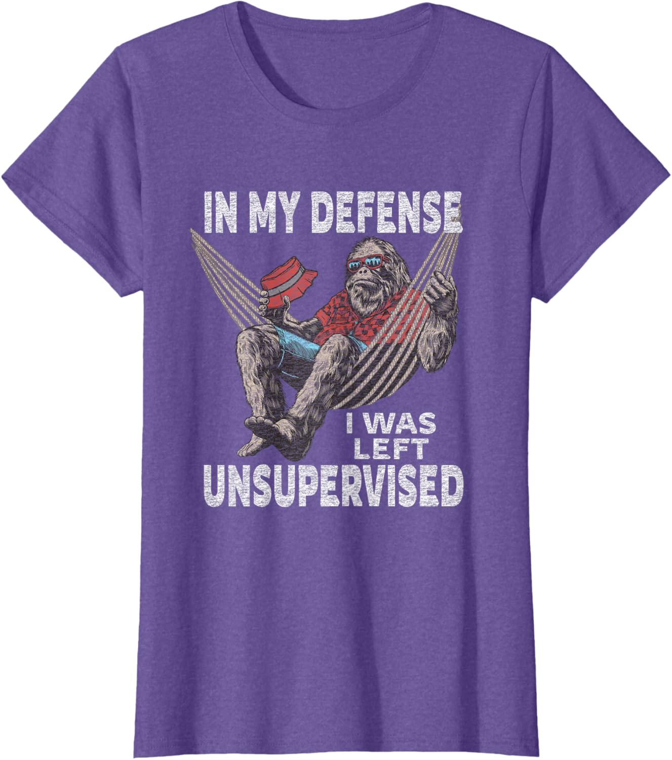 in My Defense I was Left Unsupervised Graphic Funny Saying T-Shirt
