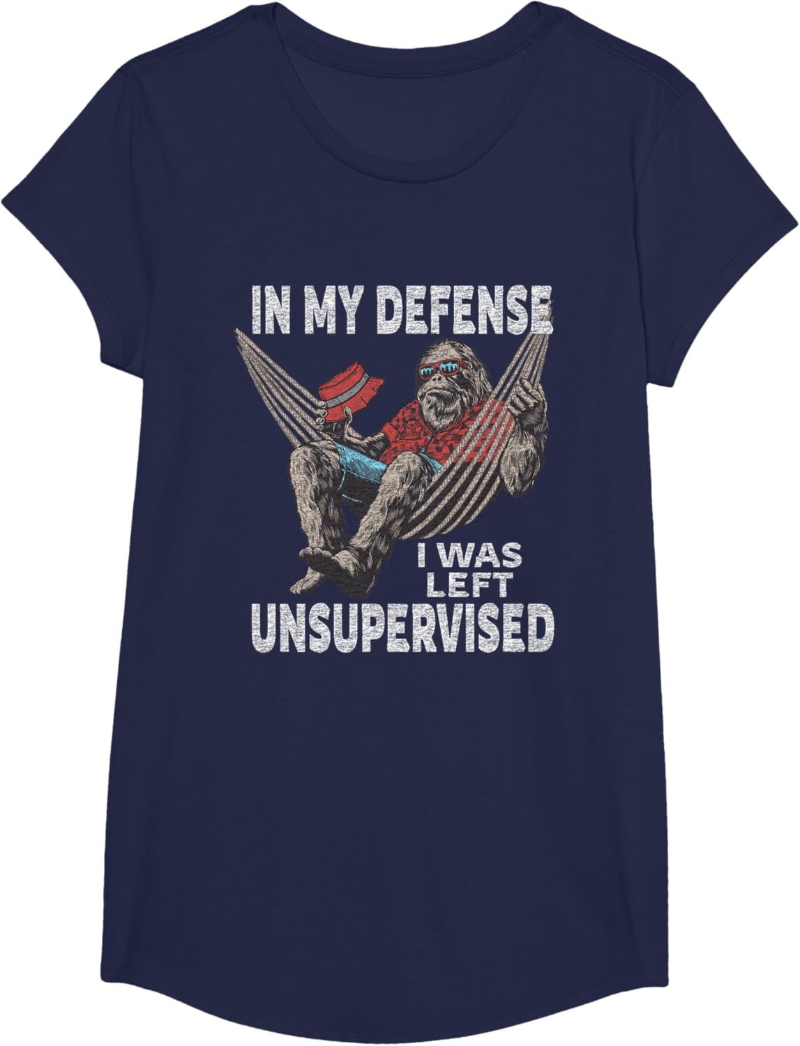 in My Defense I was Left Unsupervised Graphic Funny Saying T-Shirt