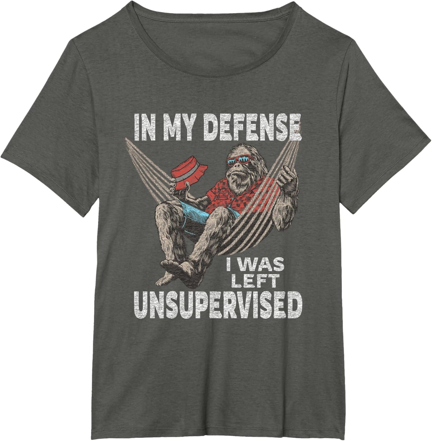 in My Defense I was Left Unsupervised Graphic Funny Saying T-Shirt