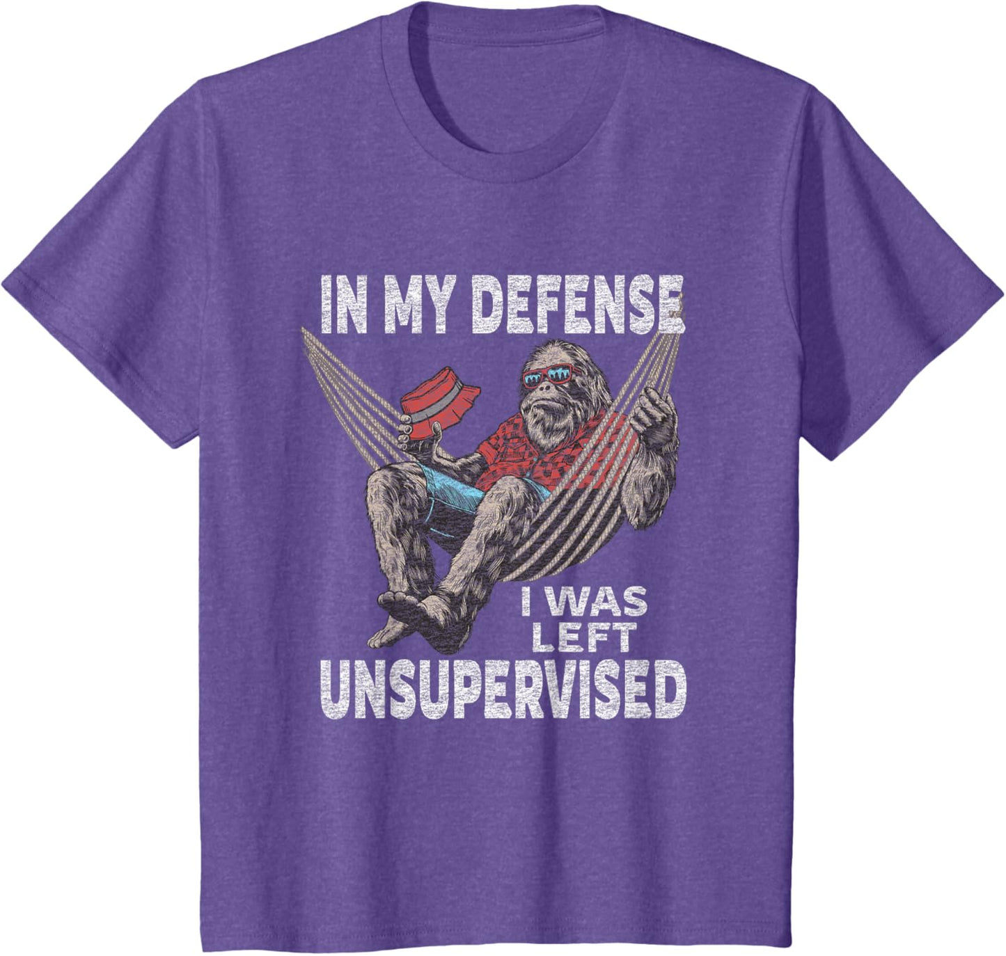 in My Defense I was Left Unsupervised Graphic Funny Saying T-Shirt