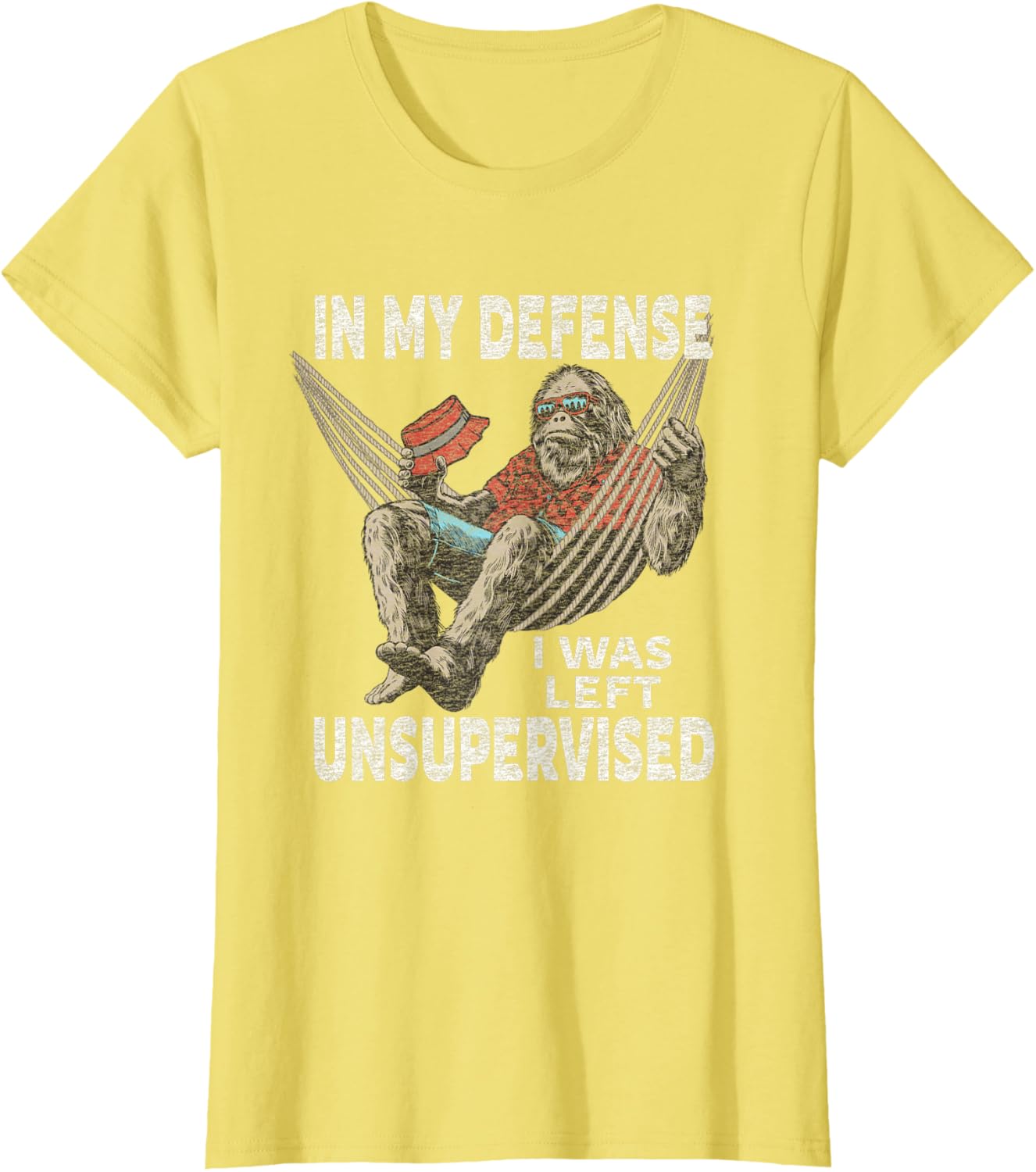in My Defense I was Left Unsupervised Graphic Funny Saying T-Shirt