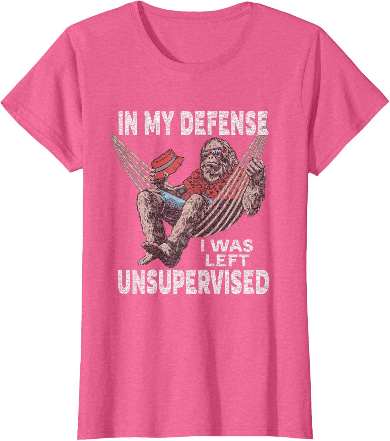 in My Defense I was Left Unsupervised Graphic Funny Saying T-Shirt