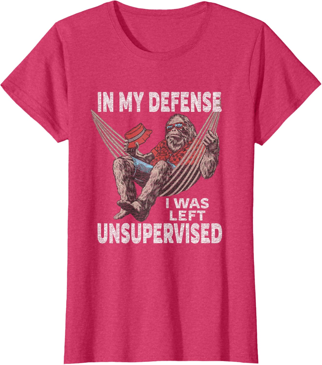 in My Defense I was Left Unsupervised Graphic Funny Saying T-Shirt