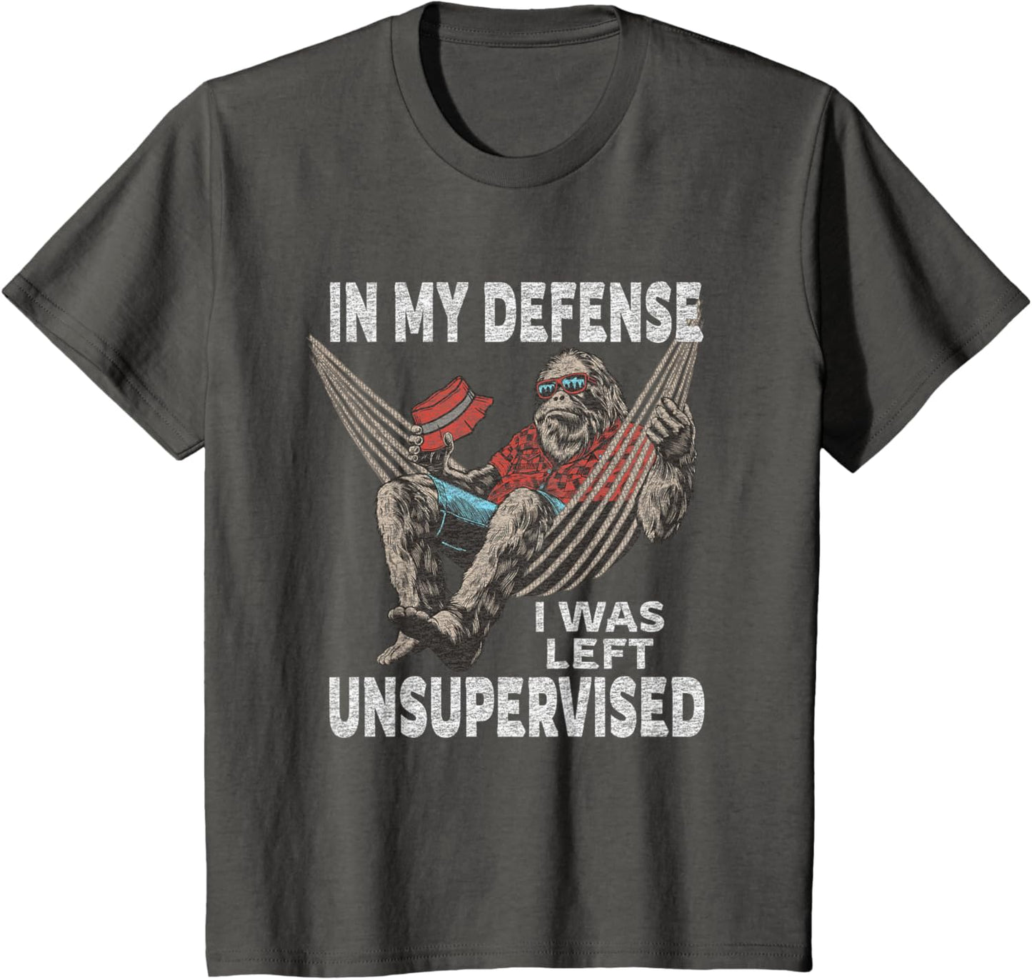 in My Defense I was Left Unsupervised Graphic Funny Saying T-Shirt