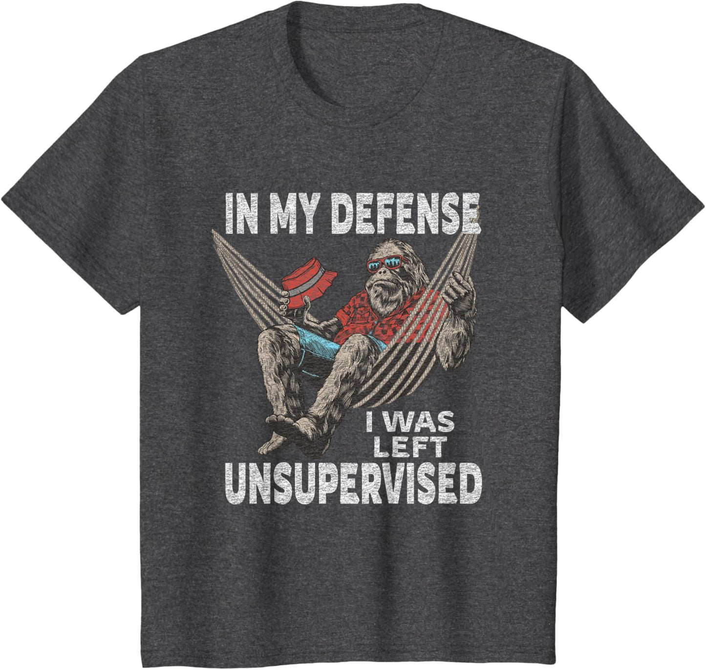 in My Defense I was Left Unsupervised Graphic Funny Saying T-Shirt