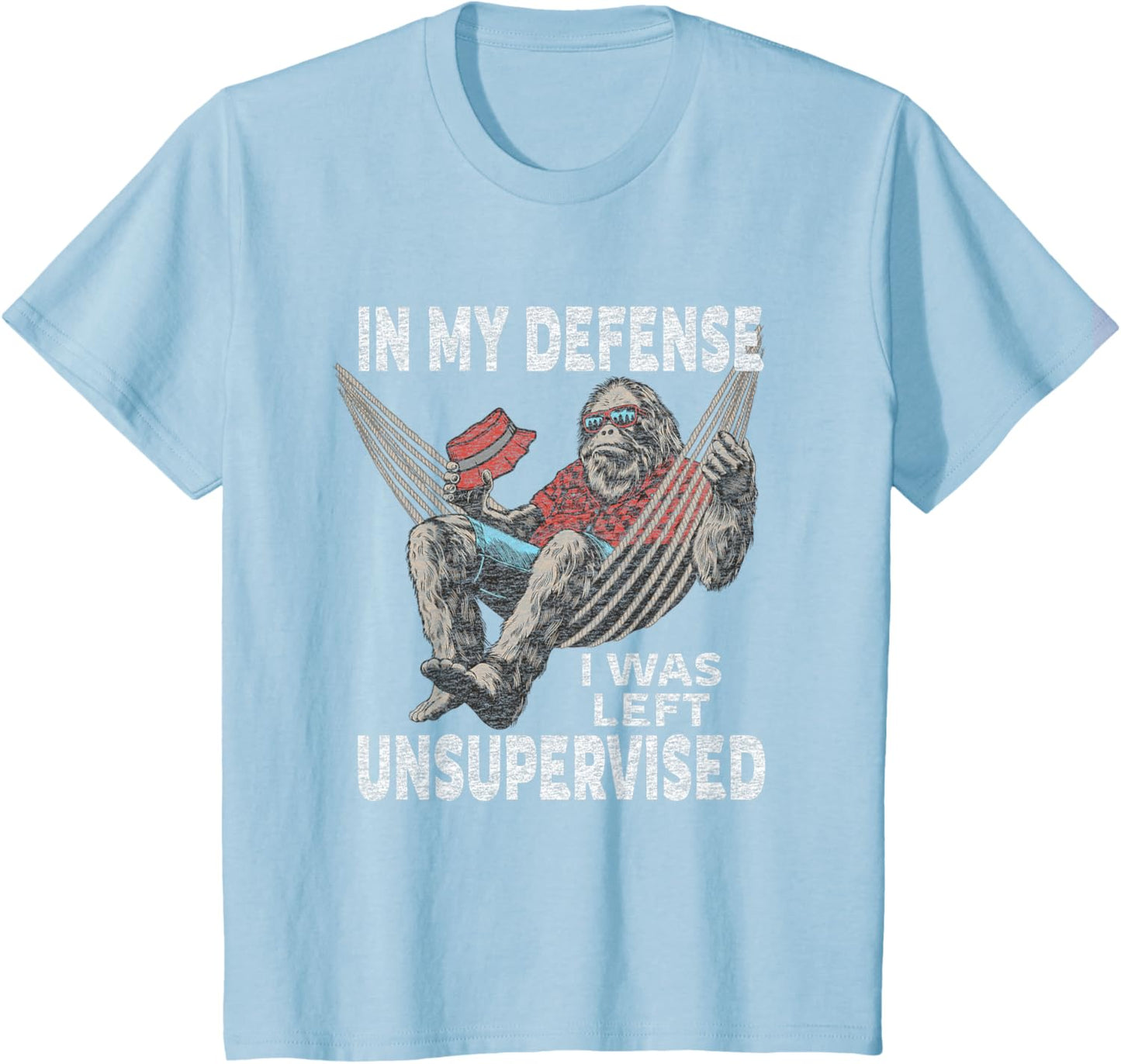 in My Defense I was Left Unsupervised Graphic Funny Saying T-Shirt