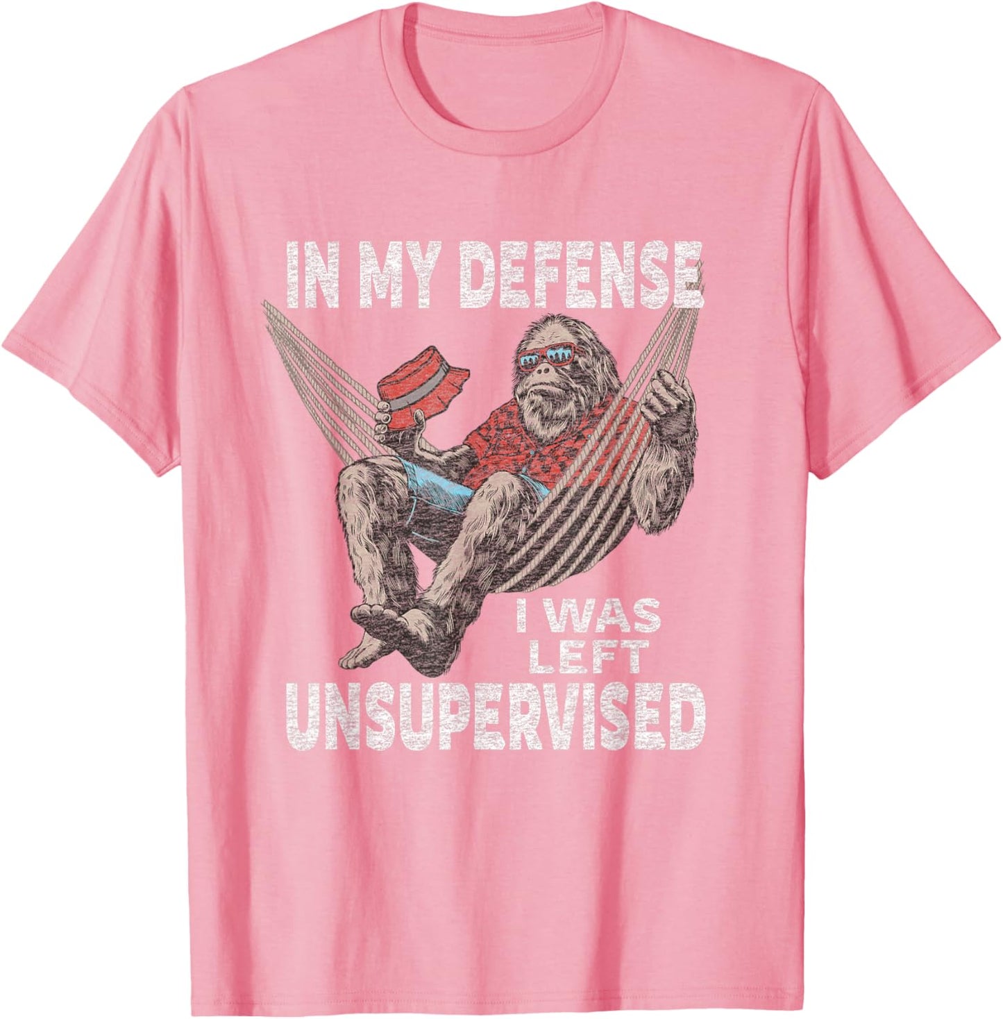 in My Defense I was Left Unsupervised Graphic Funny Saying T-Shirt