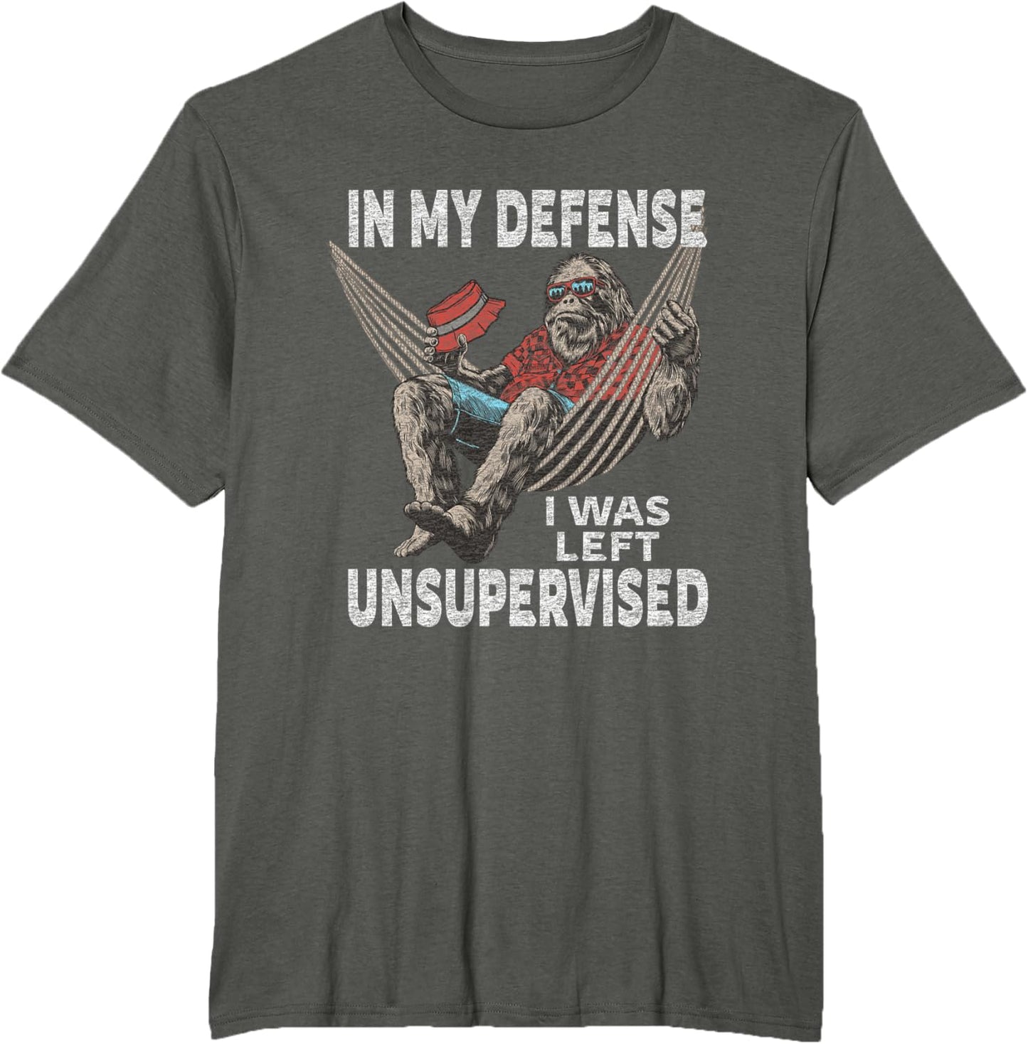in My Defense I was Left Unsupervised Graphic Funny Saying T-Shirt