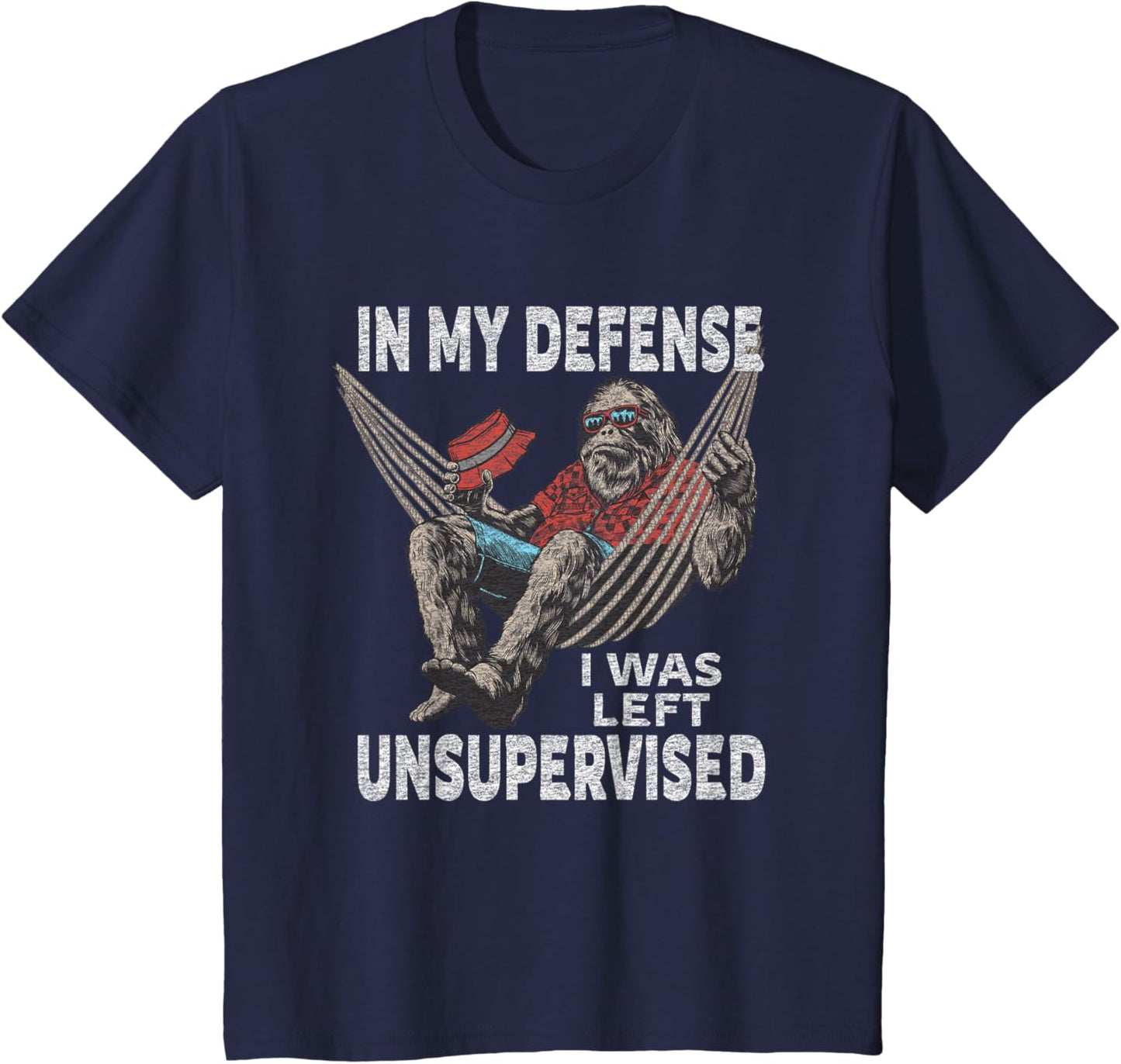 in My Defense I was Left Unsupervised Graphic Funny Saying T-Shirt