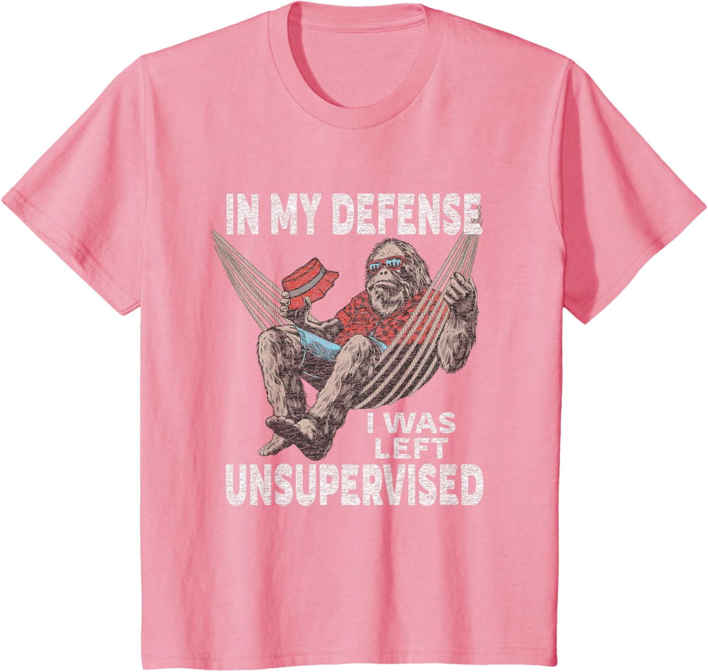 in My Defense I was Left Unsupervised Graphic Funny Saying T-Shirt