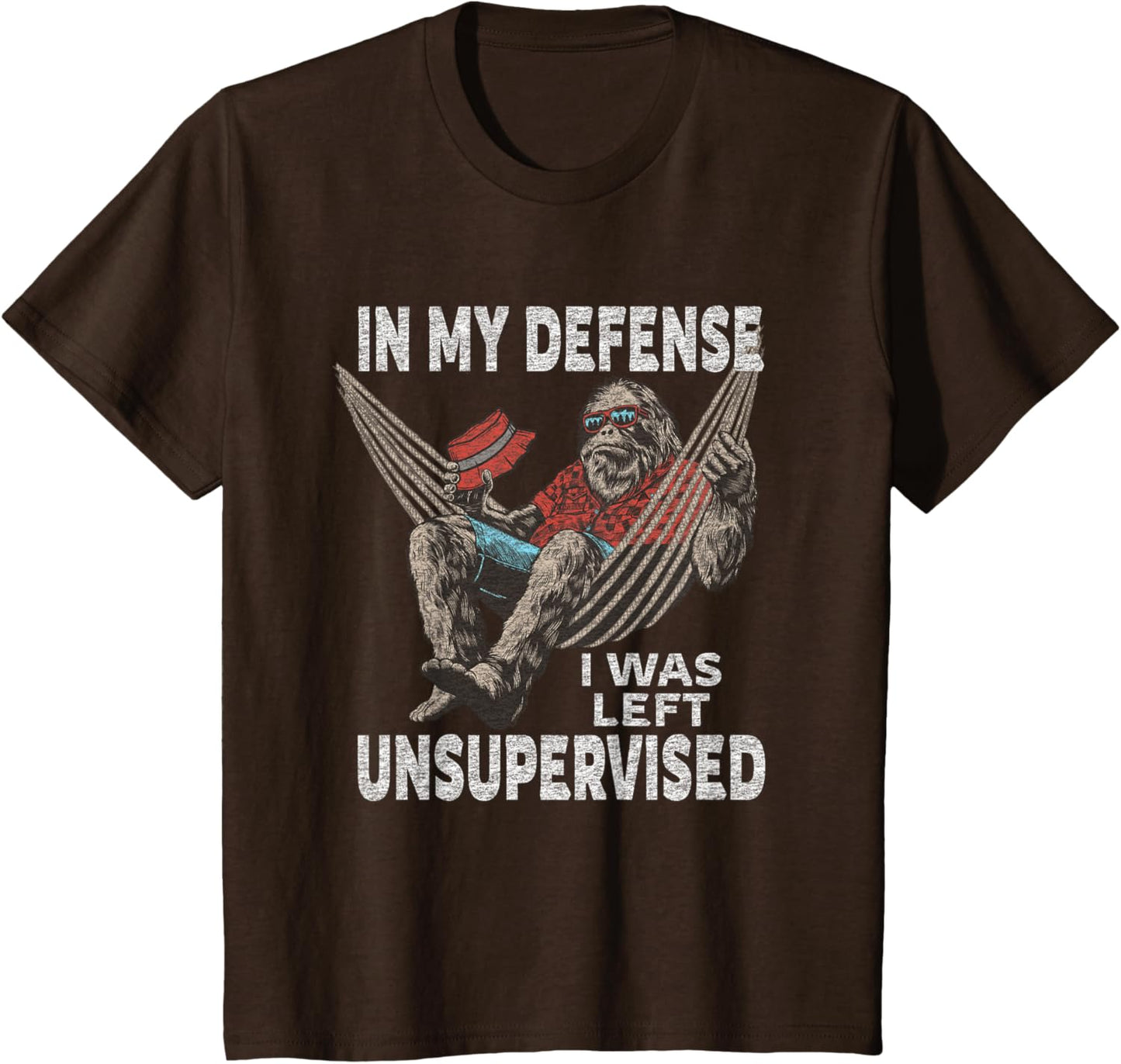 in My Defense I was Left Unsupervised Graphic Funny Saying T-Shirt