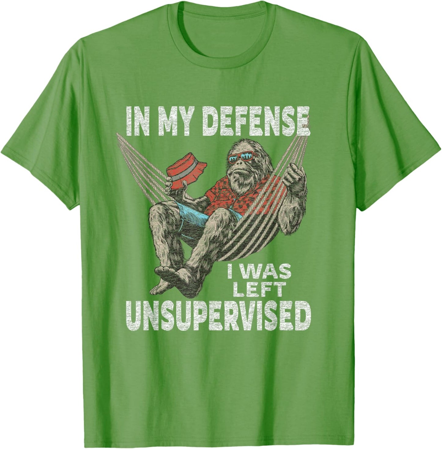 in My Defense I was Left Unsupervised Graphic Funny Saying T-Shirt