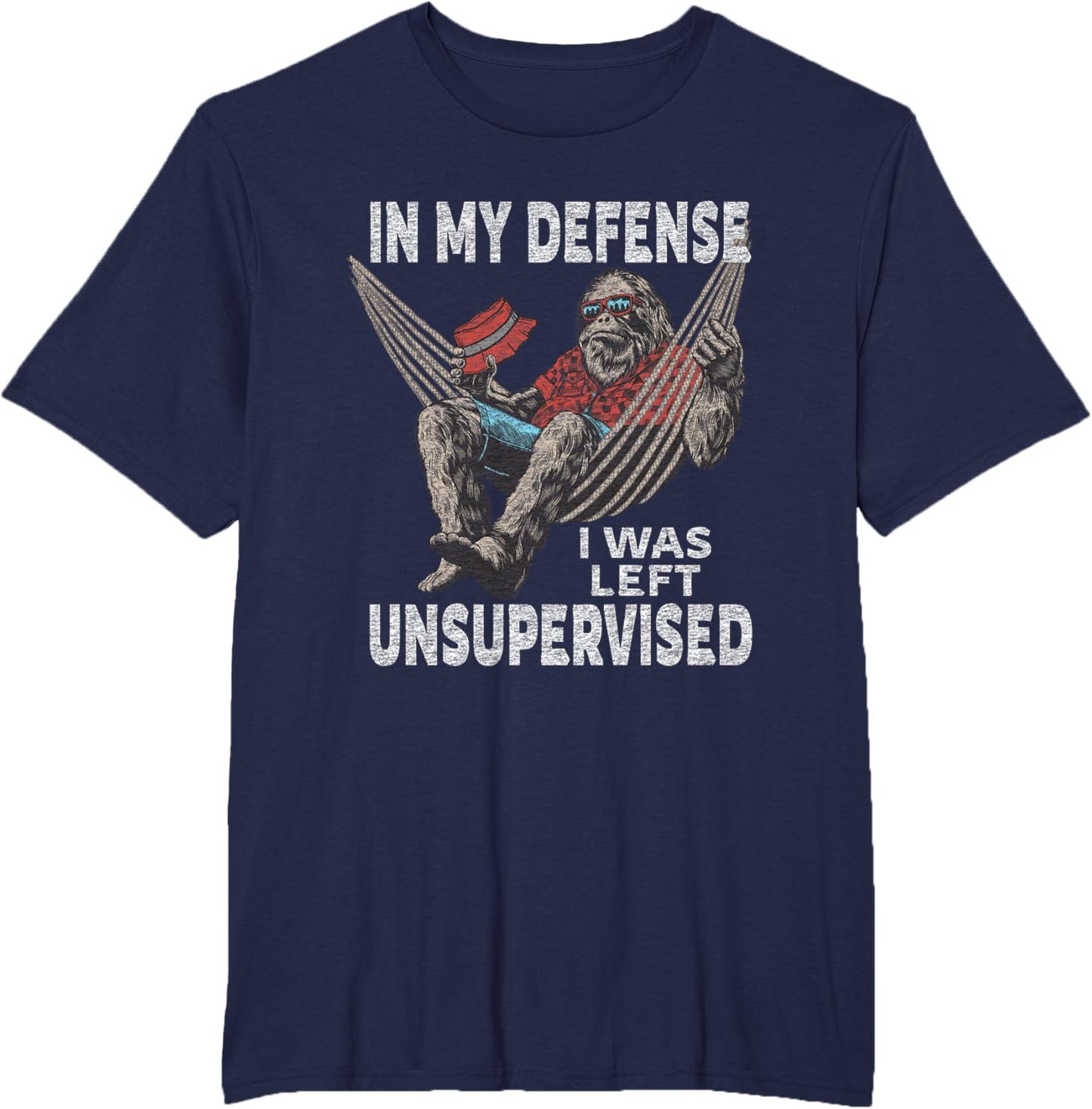in My Defense I was Left Unsupervised Graphic Funny Saying T-Shirt