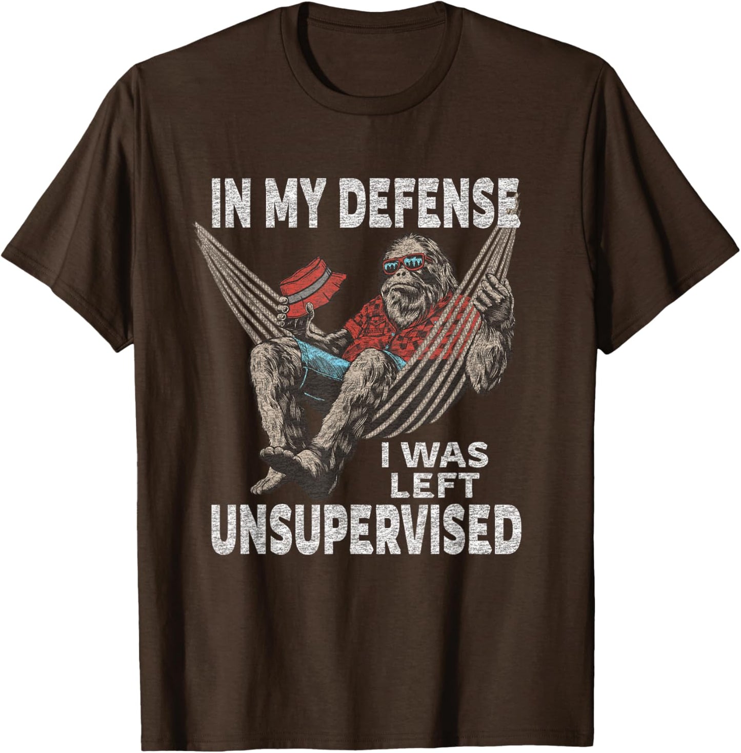 in My Defense I was Left Unsupervised Graphic Funny Saying T-Shirt