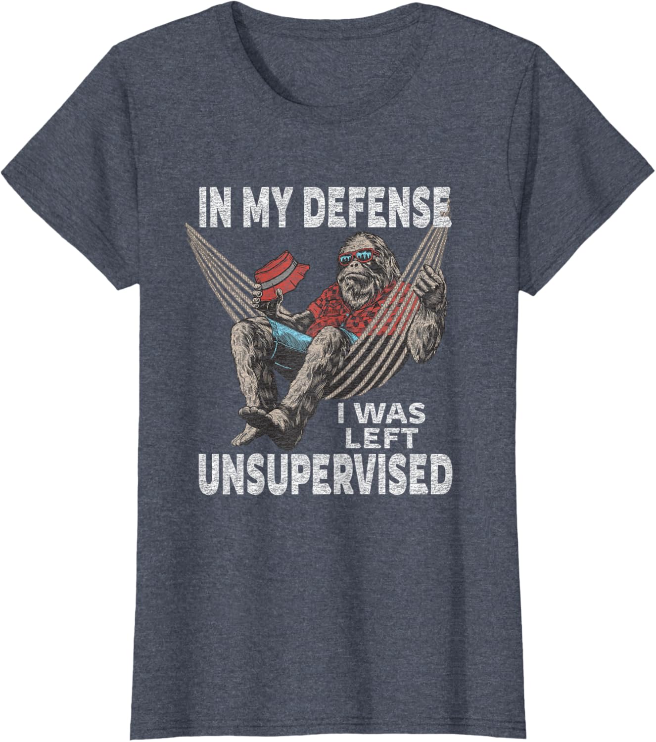 in My Defense I was Left Unsupervised Graphic Funny Saying T-Shirt