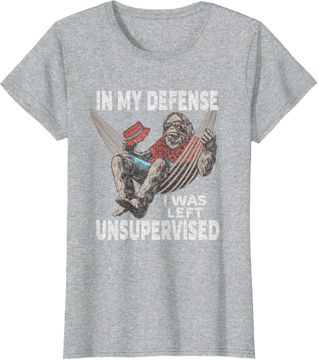 in My Defense I was Left Unsupervised Graphic Funny Saying T-Shirt