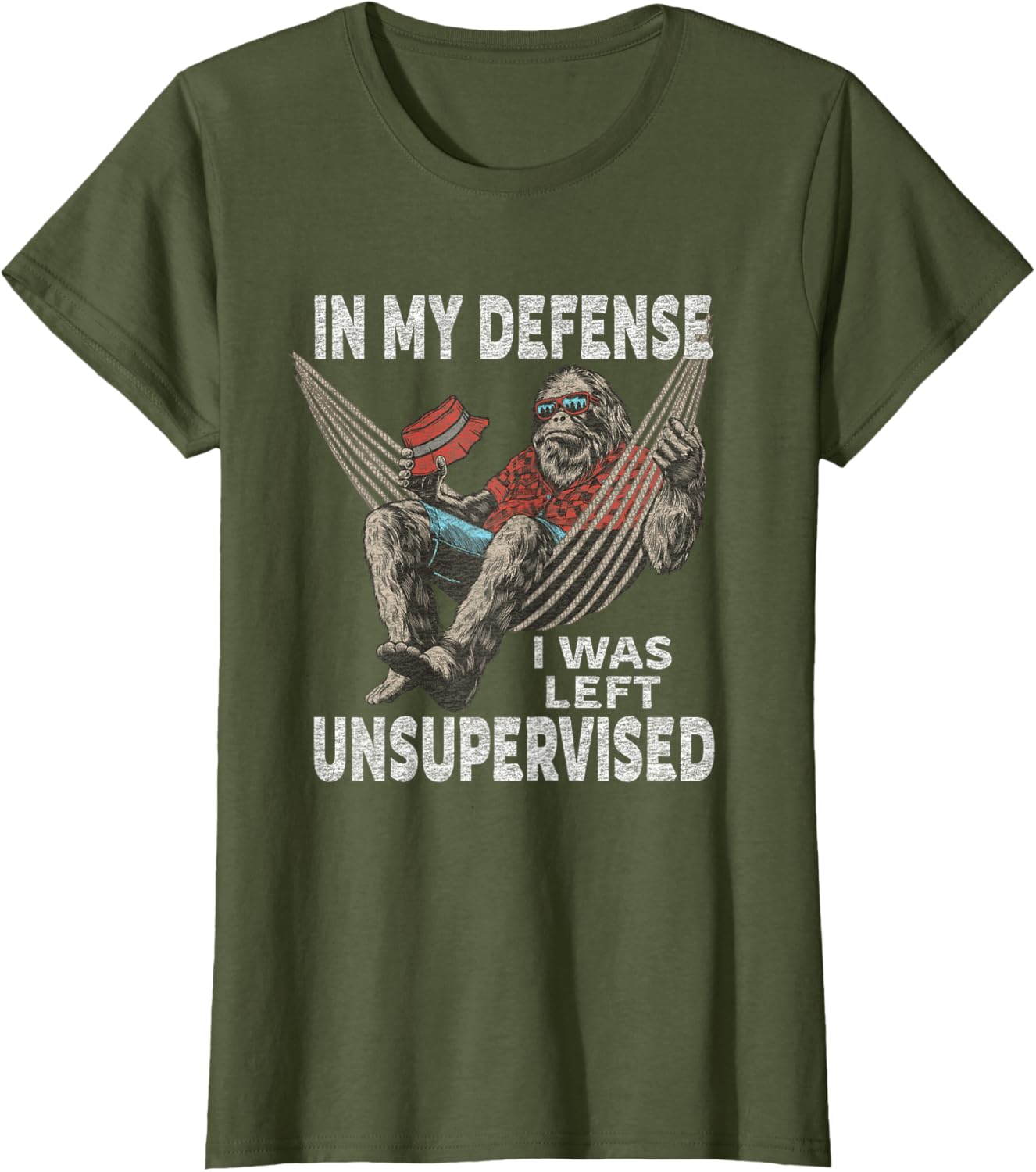 in My Defense I was Left Unsupervised Graphic Funny Saying T-Shirt