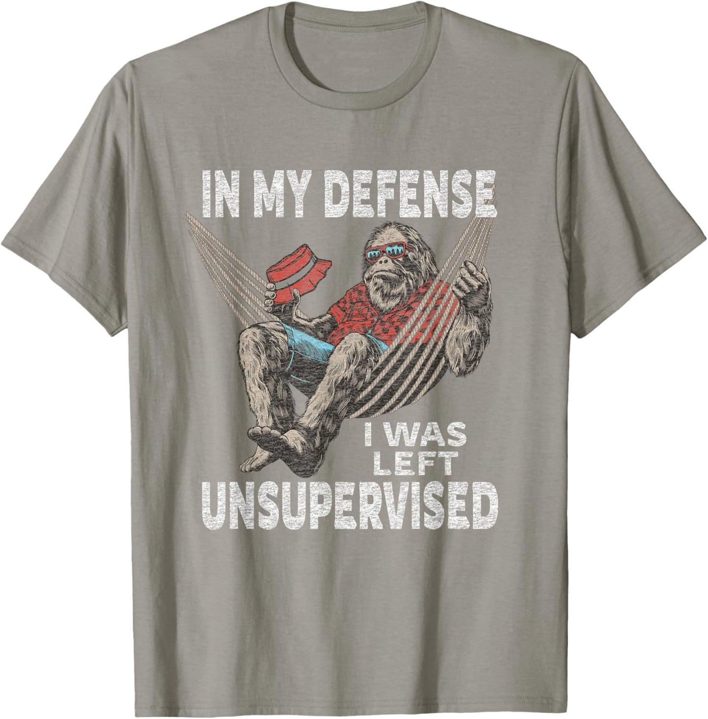 in My Defense I was Left Unsupervised Graphic Funny Saying T-Shirt