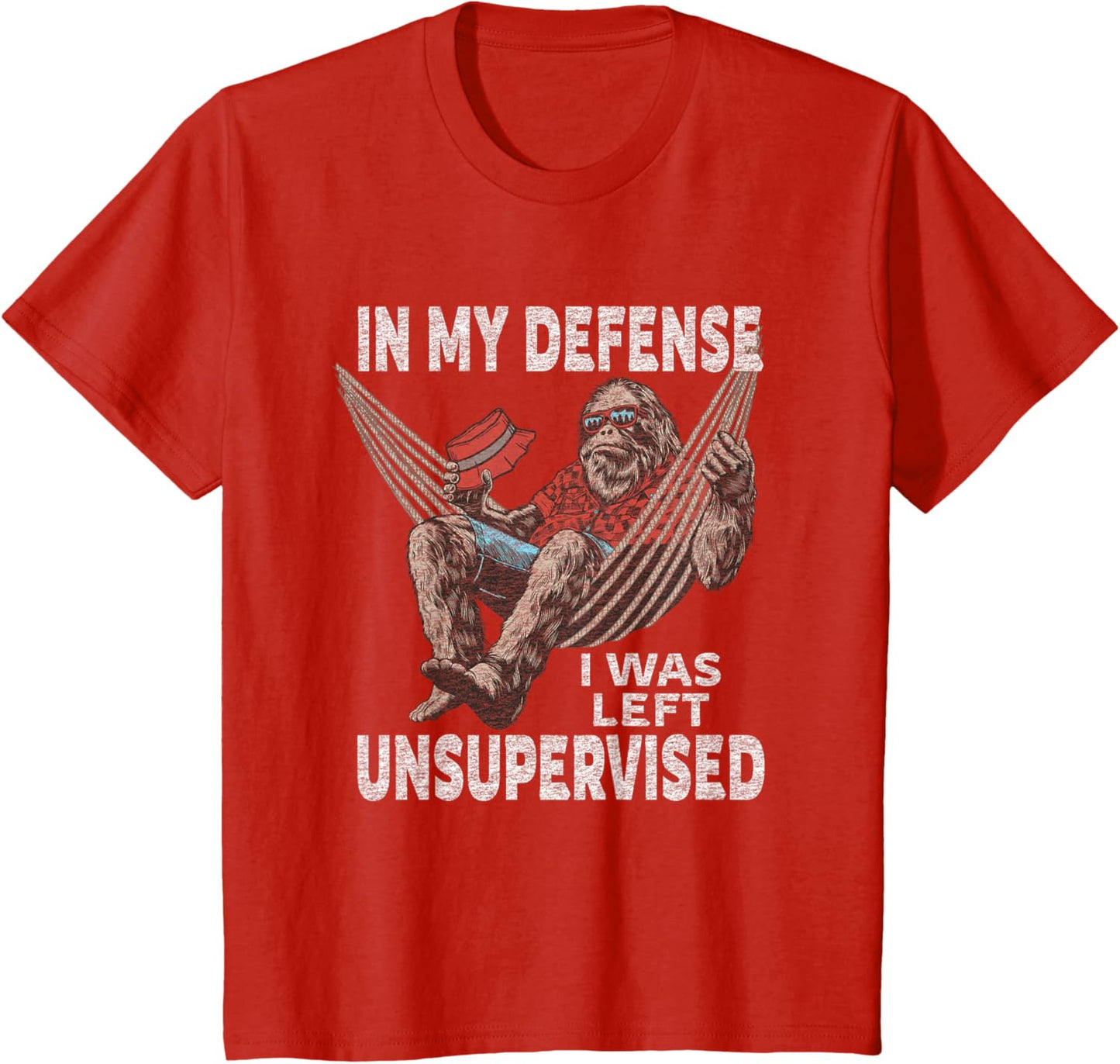 in My Defense I was Left Unsupervised Graphic Funny Saying T-Shirt