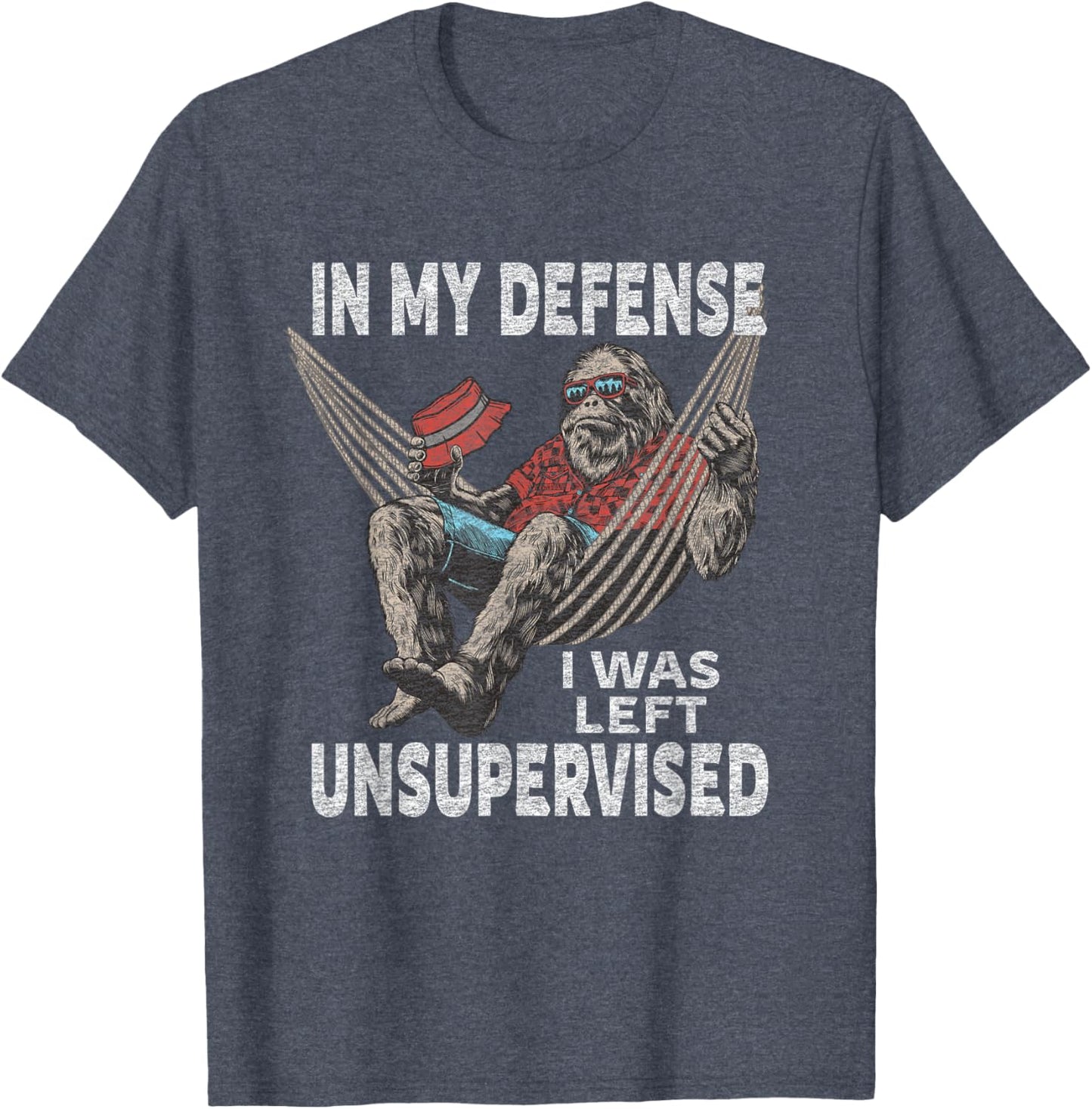 in My Defense I was Left Unsupervised Graphic Funny Saying T-Shirt