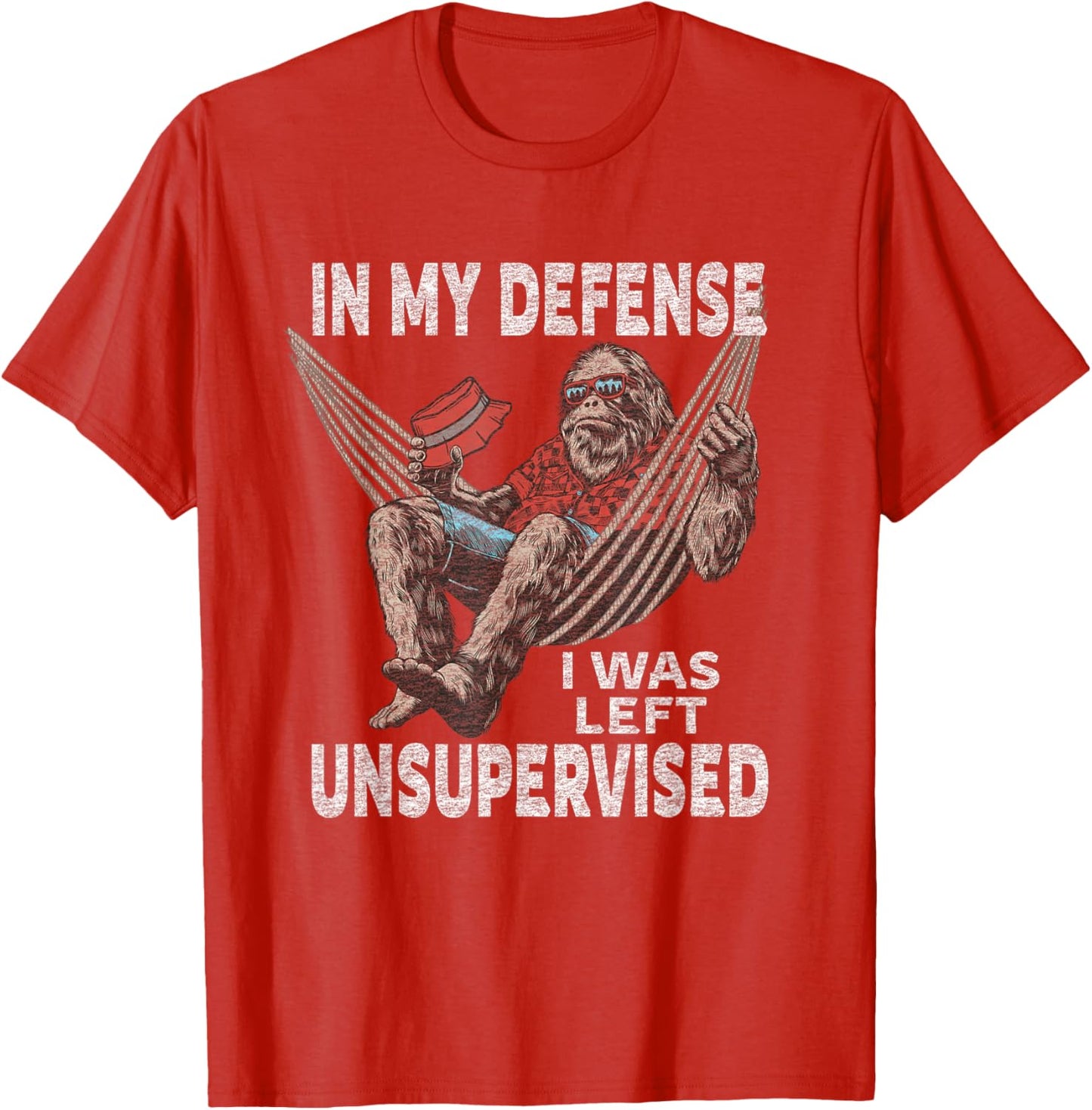 in My Defense I was Left Unsupervised Graphic Funny Saying T-Shirt