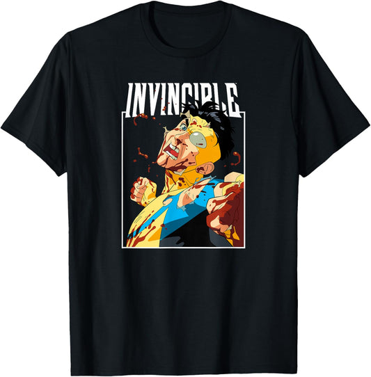 Invincible - Battle Damaged Mark Character Logo T-Shirt