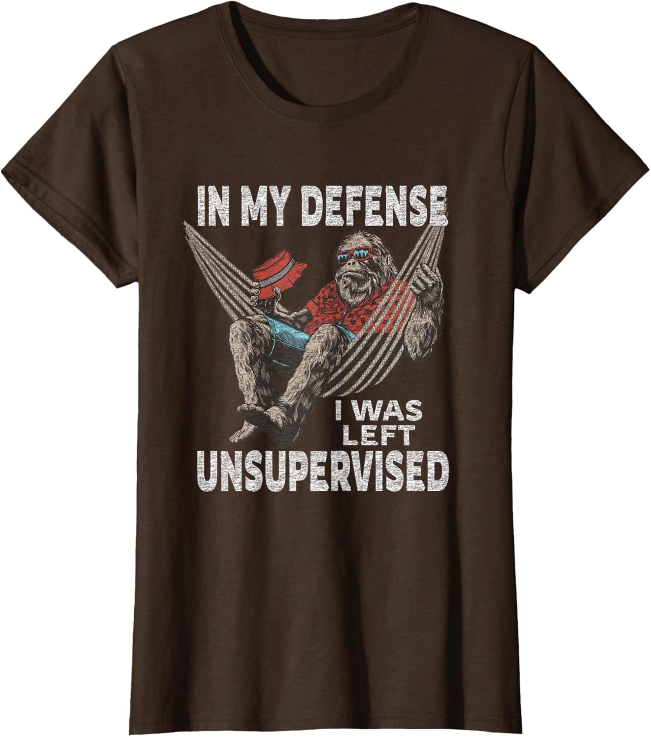 in My Defense I was Left Unsupervised Graphic Funny Saying T-Shirt