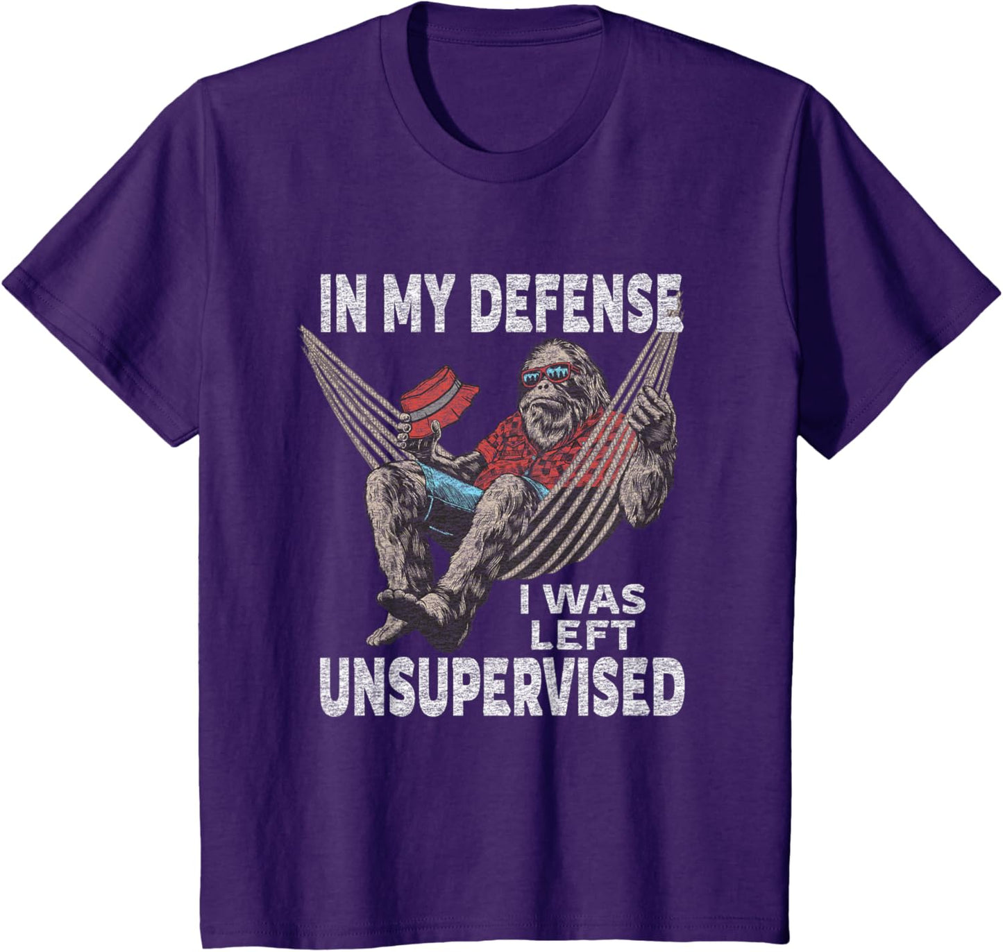in My Defense I was Left Unsupervised Graphic Funny Saying T-Shirt