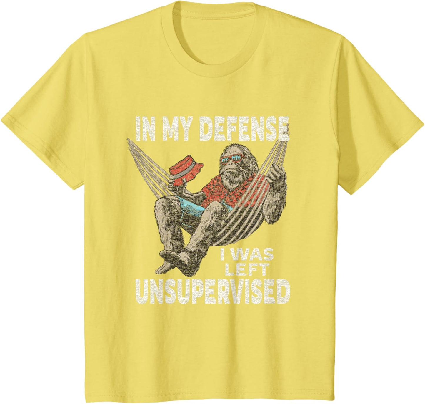 in My Defense I was Left Unsupervised Graphic Funny Saying T-Shirt
