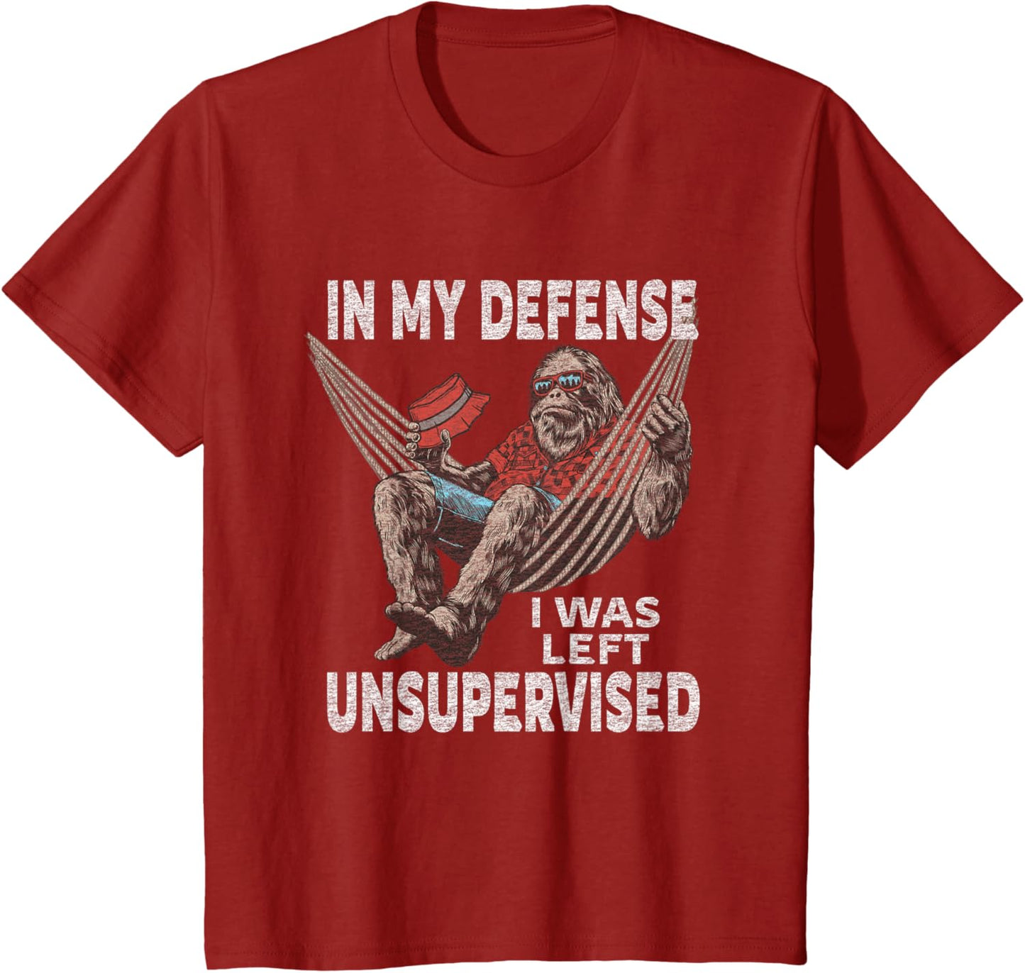 in My Defense I was Left Unsupervised Graphic Funny Saying T-Shirt