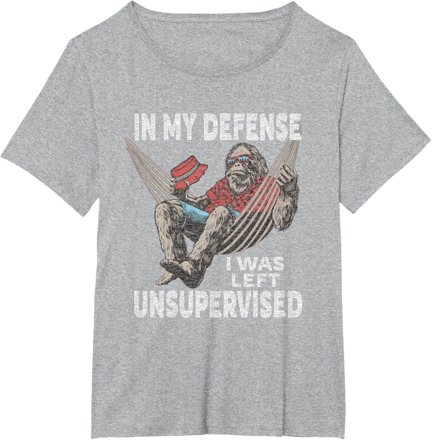 in My Defense I was Left Unsupervised Graphic Funny Saying T-Shirt