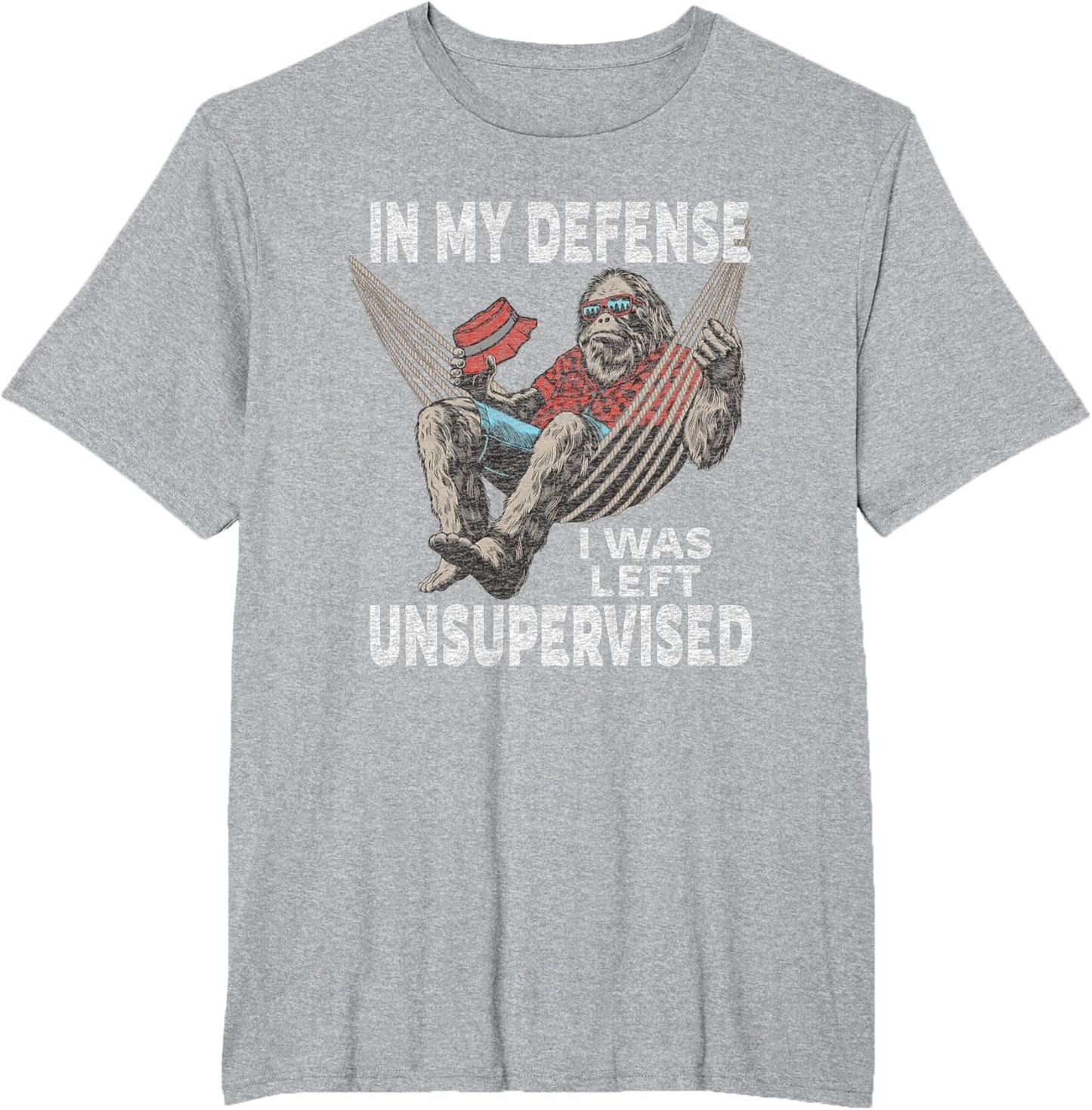 in My Defense I was Left Unsupervised Graphic Funny Saying T-Shirt