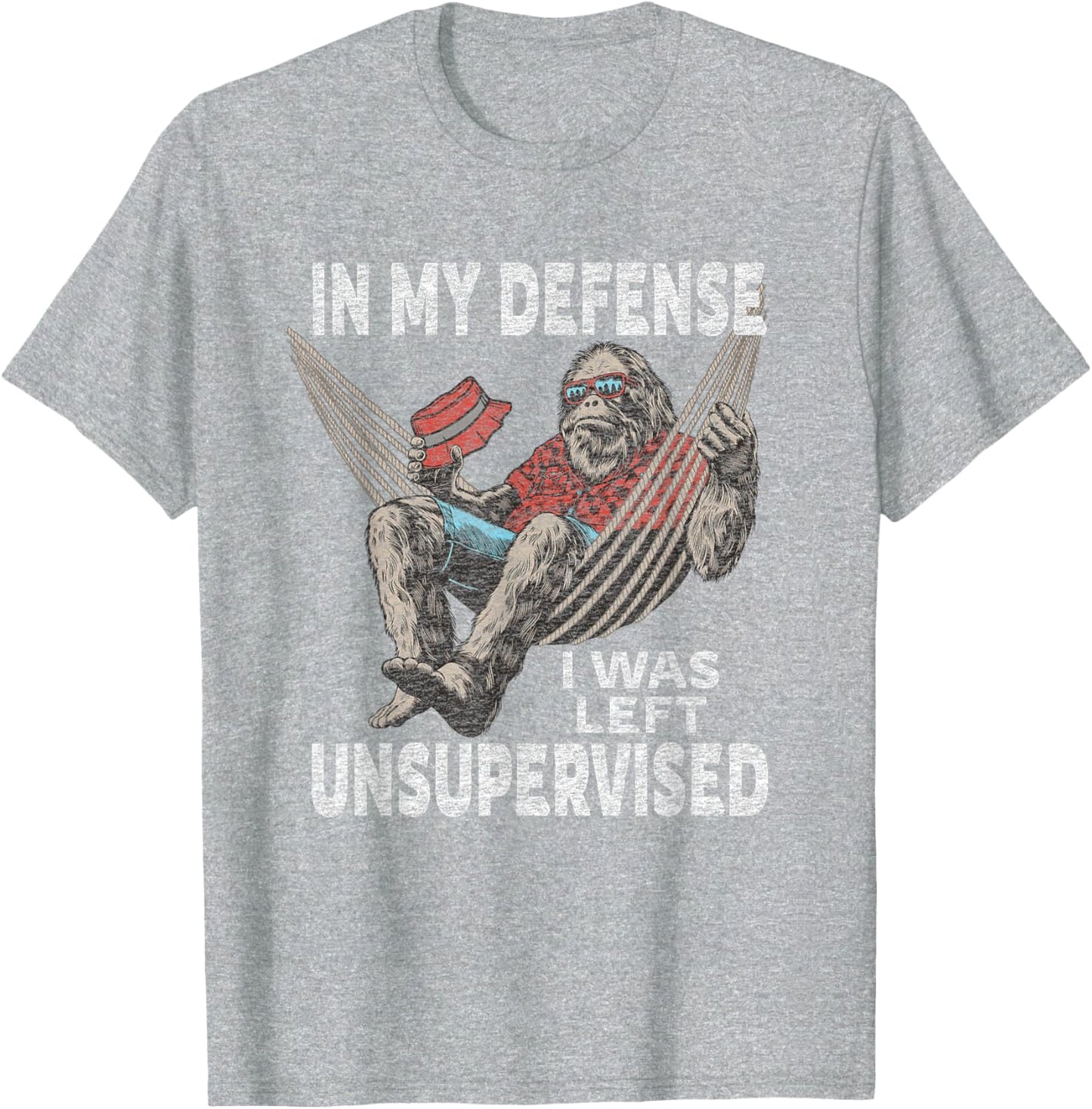 in My Defense I was Left Unsupervised Graphic Funny Saying T-Shirt