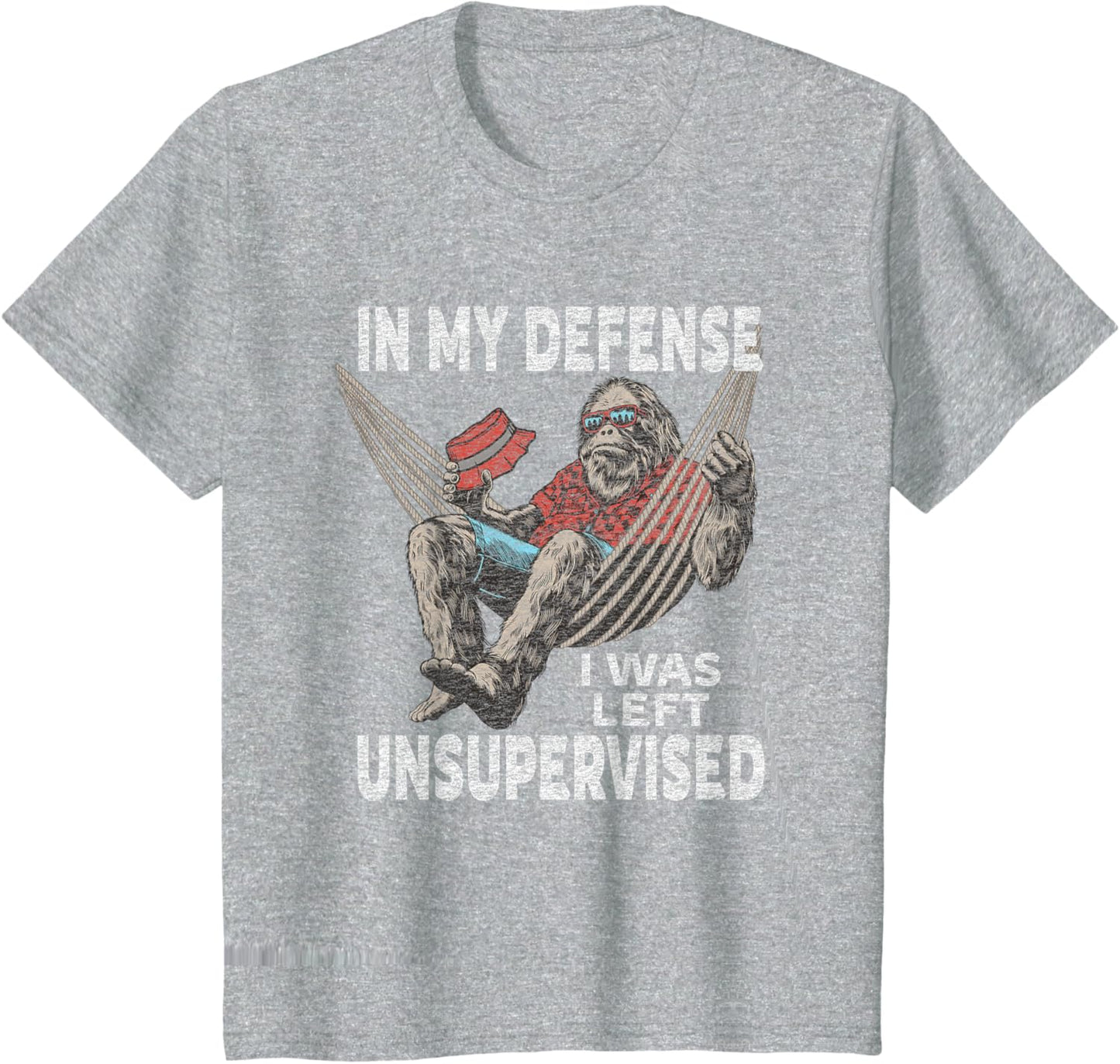 in My Defense I was Left Unsupervised Graphic Funny Saying T-Shirt