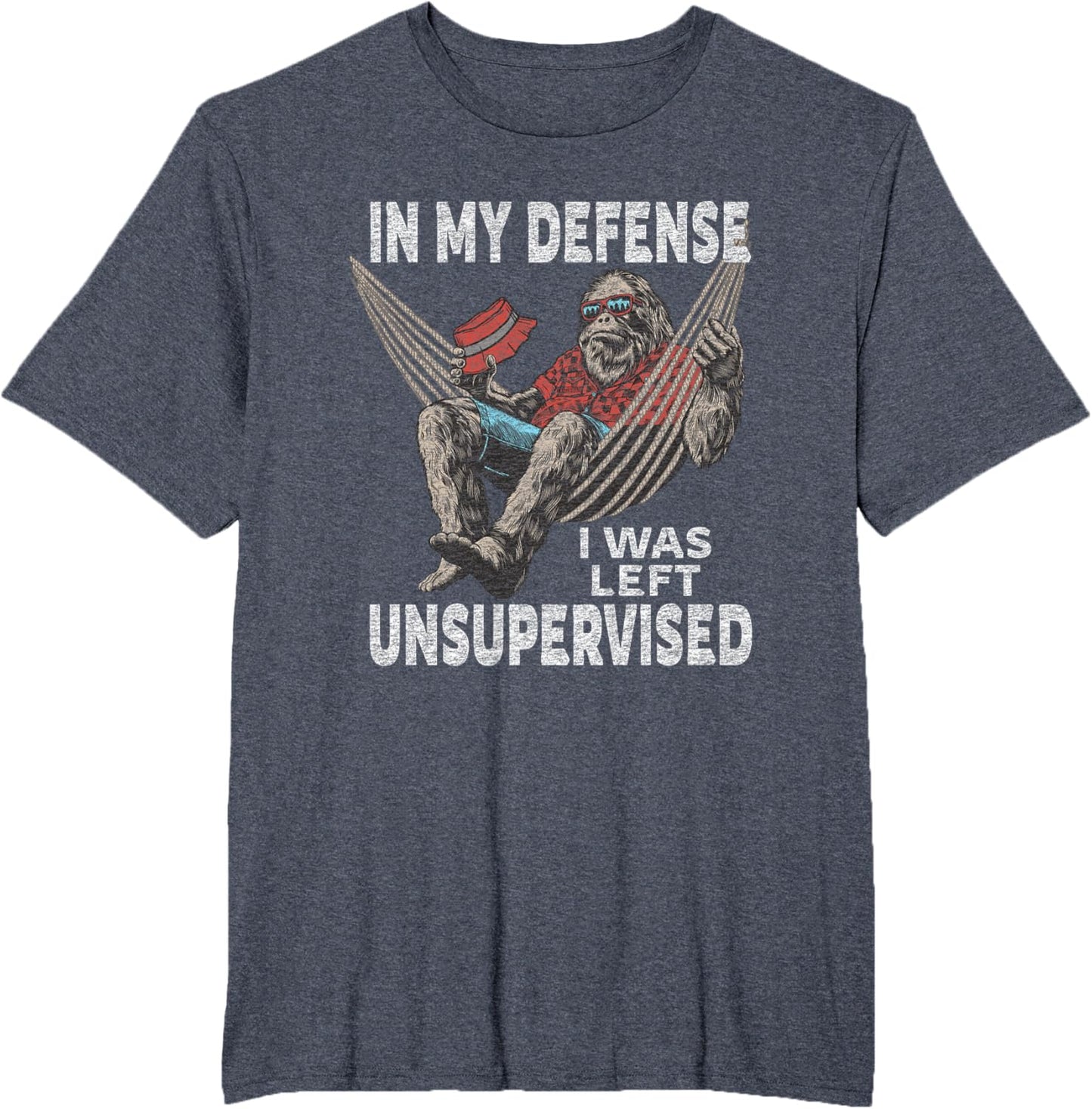 in My Defense I was Left Unsupervised Graphic Funny Saying T-Shirt